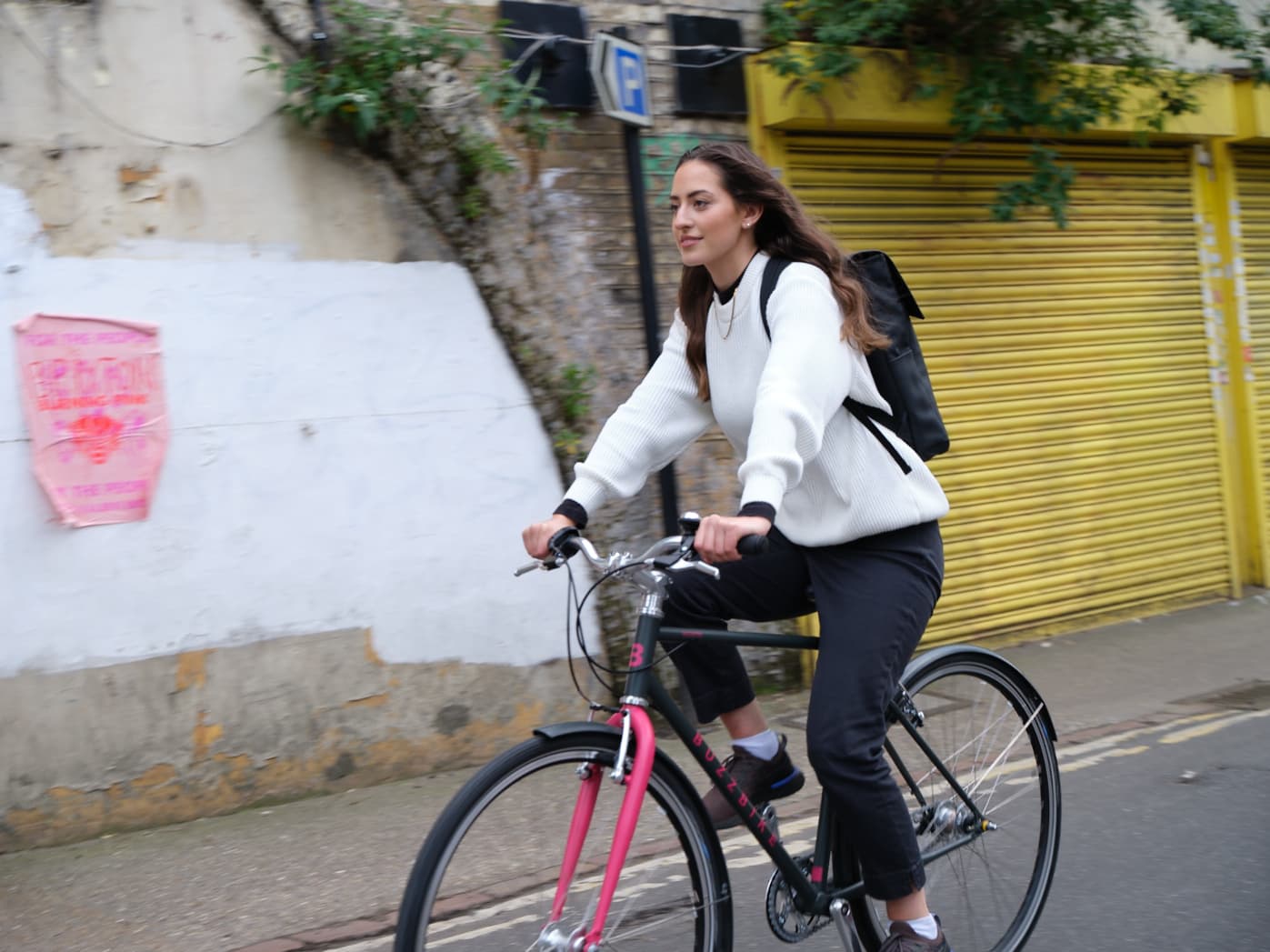 Person riding buzzbike